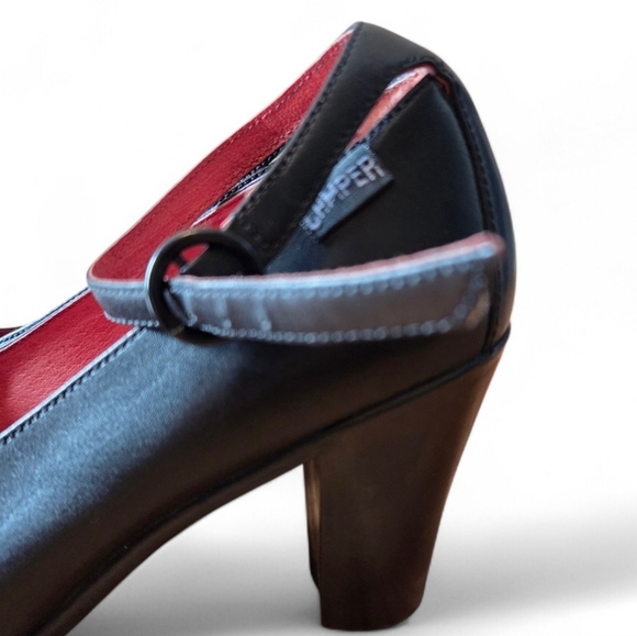 Camper Women's Leather Mary Jane Flower Print Feminine Preppy Shoes Black Sz 36 - Picture 8 of 14